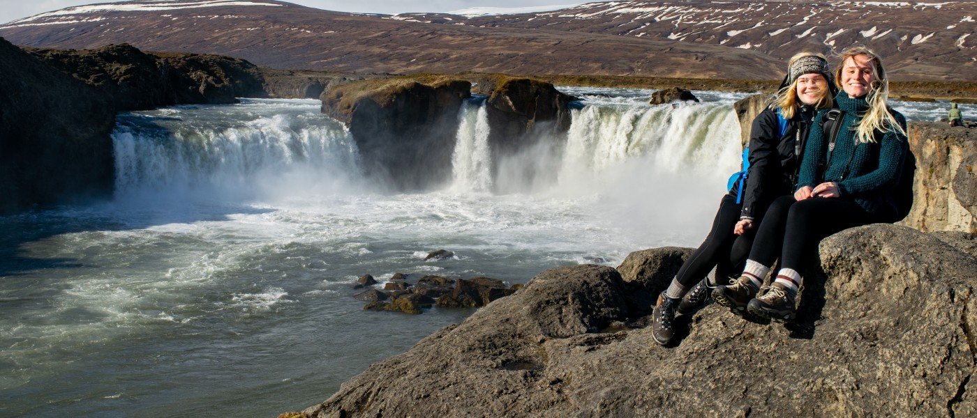 ֱ Students at Waterfall in Iceland